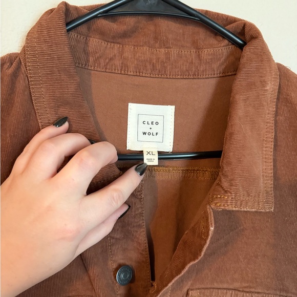 Women’s Cleo + Wolf Jumpsuit corduroy Brown Size XL Western Festival Cowboy - Picture 5 of 9